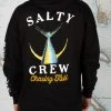 Salty Crew Tailed Black Hood Fleece Mens