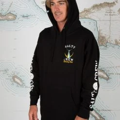 Salty Crew Tailed Black Hood Fleece Mens
