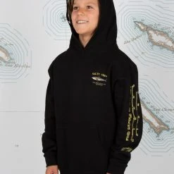Salty Crew Bruce Boys Black Hood Fleece