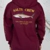 Salty Crew Youth Bruce Boys Burgundy Hood Fleece