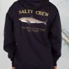 Salty Crew Bruce Boys Navy Hood Fleece Youth