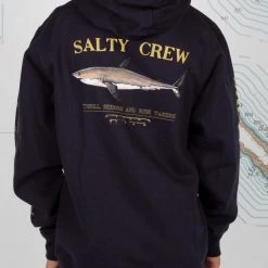 Salty Crew Bruce Boys Navy Hood Fleece Youth