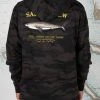 Salty Crew Mens Bruce Black Camo Hood Fleece