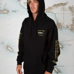 Salty Crew Mens Bruce Black Hood Fleece