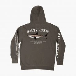 Salty Crew Mens Bruce Charcoal Hood Fleece