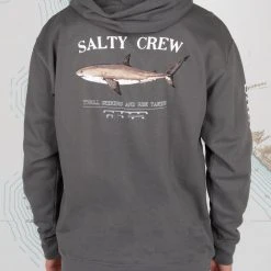 Salty Crew Mens Bruce Charcoal Hood Fleece