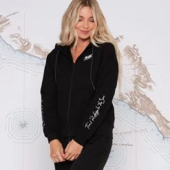 Salty Crew Womens Alpha Black Zip Hoody