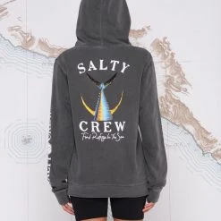 Salty Crew Tailed Faded Black Boyfriend Hoody