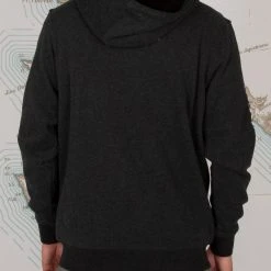 Salty Crew Mens Refuge Sherpa Black Heather Zip Fleece