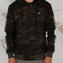 Salty Crew Refuge Sherpa Camo Zip Fleece