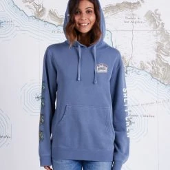 Salty Crew Womens Fly Drop Harbor Blue Boyfriend Hoody