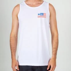 Salty Crew Mens Stars And Stripes White Tank