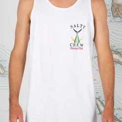 Salty Crew Tailed White Tank Mens