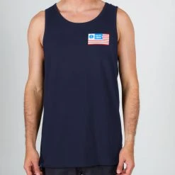 Salty Crew Stars And Stripes Navy Tank Mens