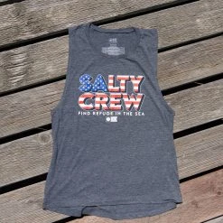Salty Crew Stars And Stripes Antique Denim Womens Muscle Tank