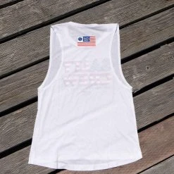 Salty Crew Stars And Stripes White Womens Muscle Tank