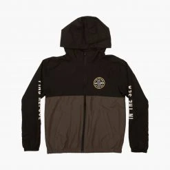 Salty Crew Twin Fin Boys Black/Grey Windbreaker Youth