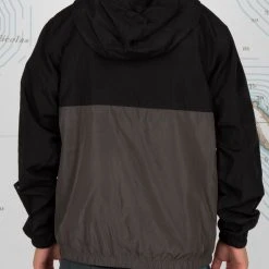Salty Crew Twin Fin Boys Black/Grey Windbreaker Youth