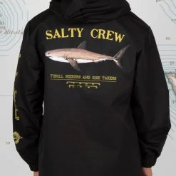 Salty Crew Youth Bruce Boys Black Snap Jacket