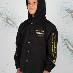 Salty Crew Youth Bruce Boys Black Snap Jacket