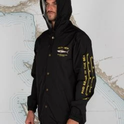 Salty Crew Bruce Black Snap Jacket