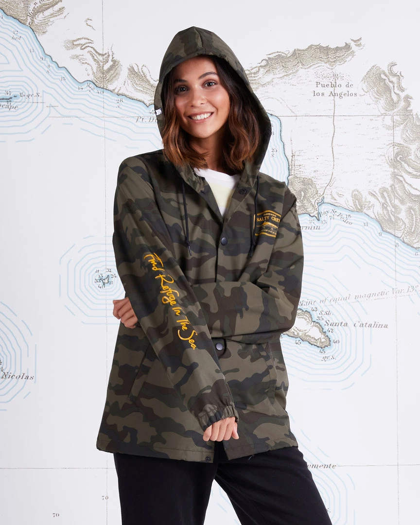 Salty Crew Stealth Camo Snap Jacket Womens