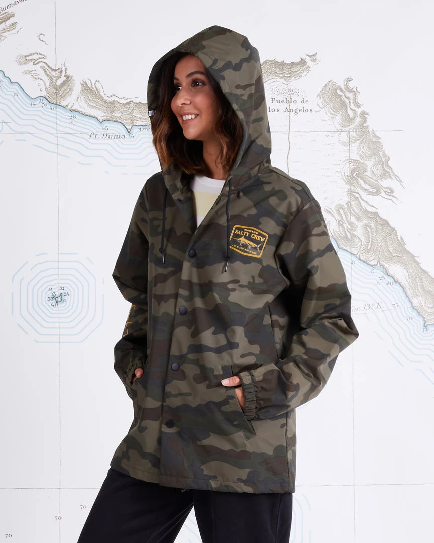 Salty Crew Stealth Camo Snap Jacket Womens