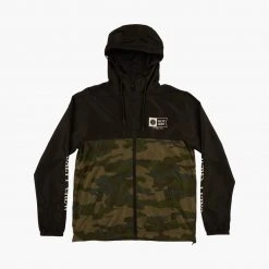 Salty Crew Alpha Black Camo Windbreaker