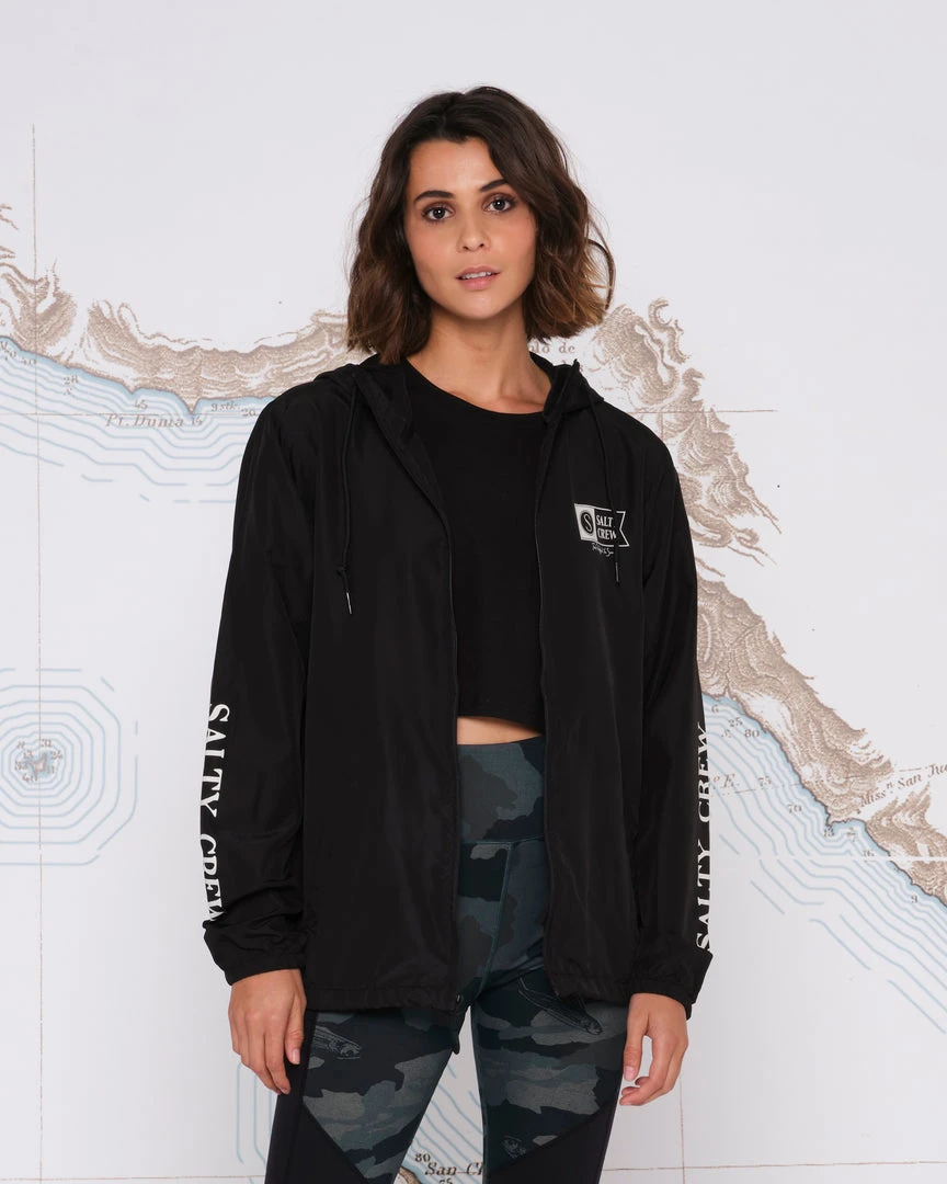 Salty Crew Alpha Black Windbreaker