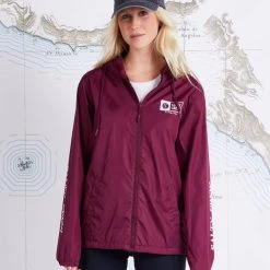 Salty Crew Womens Alpha Maroon Windbreaker