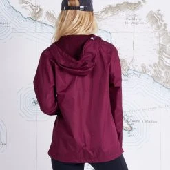 Salty Crew Womens Alpha Maroon Windbreaker