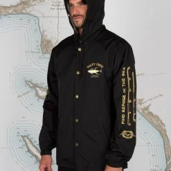 Salty Crew Ahi Mount Black Snap Jacket Mens