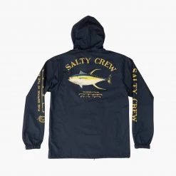 Salty Crew Mens Ahi Mount Navy Snap Jacket