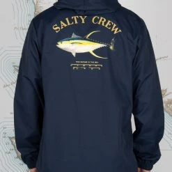 Salty Crew Mens Ahi Mount Navy Snap Jacket