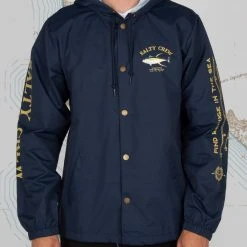 Salty Crew Mens Ahi Mount Navy Snap Jacket
