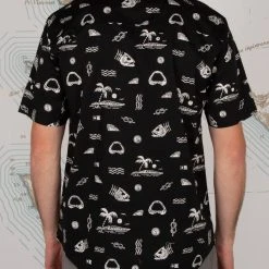 Salty Crew Lay Day Black White S/S Woven