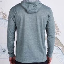 Salty Crew Mens Deckhand Moss Hood Tech Tee