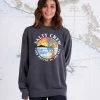 Salty Crew Paradise Faded Black Boyfriend Crew Womens