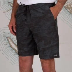 Salty Crew Drifter 2 Black Camo Hybrid Elastic