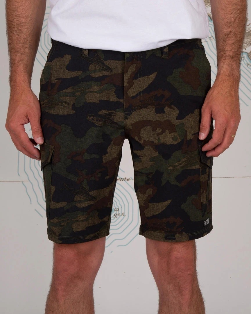 Salty Crew Mens Deep Sea II Camo Cargo Short