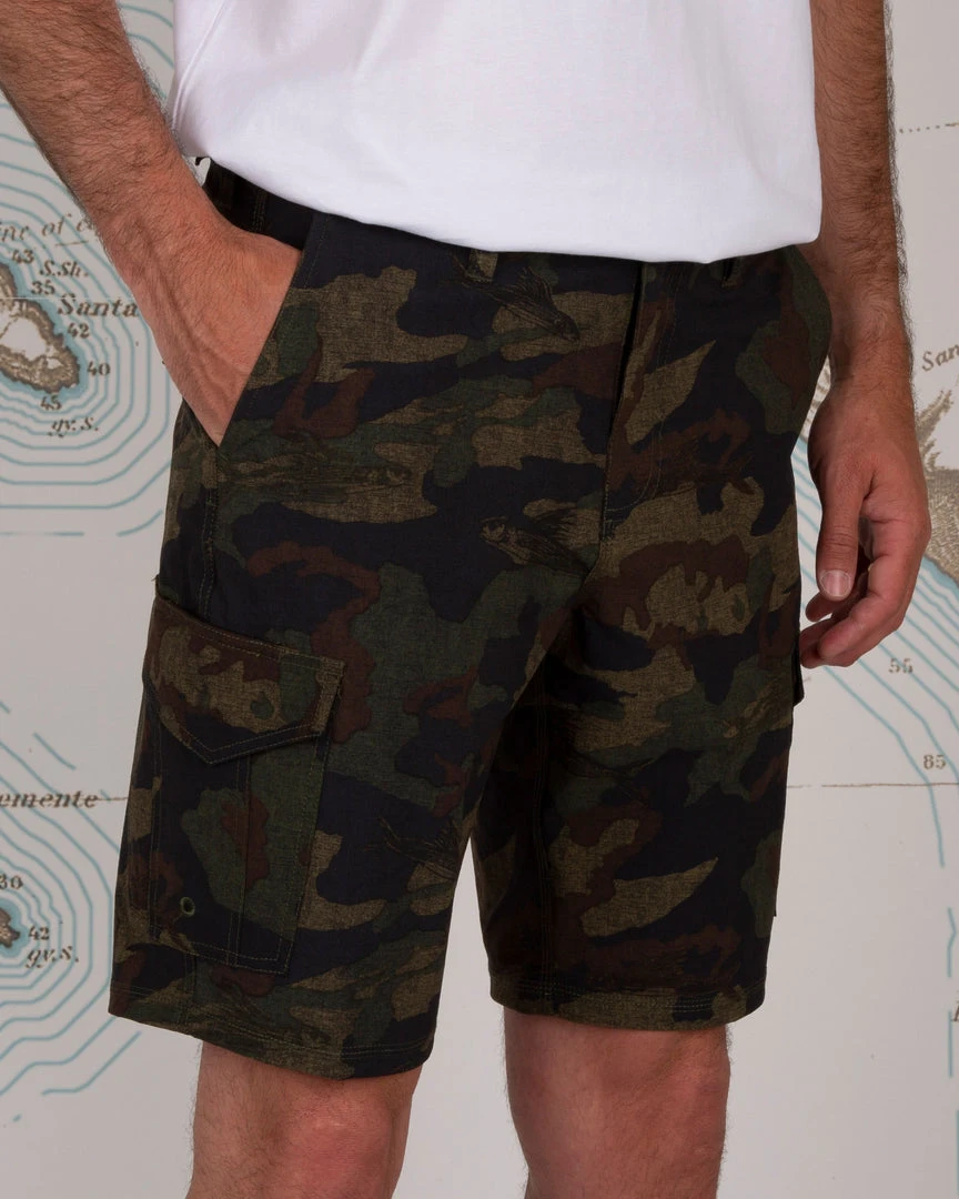 Salty Crew Mens Deep Sea II Camo Cargo Short