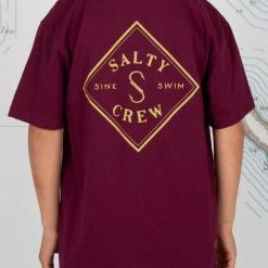 Salty Crew Youth Tippet Boys Burgundy S/S Tee