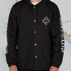 Salty Crew Mens Tippet Black Snap Jacket