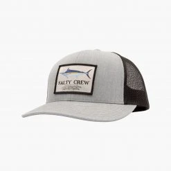 Salty Crew Marlin Mount Heather Grey/Black Retro Trucker