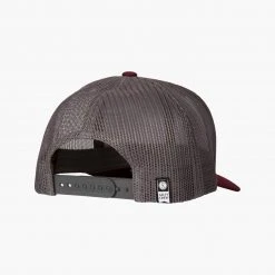 Salty Crew Mens Topstitch Black/Burgundy Retro Trucker