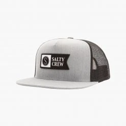 Salty Crew Alpha Twill Heather Grey Trucker
