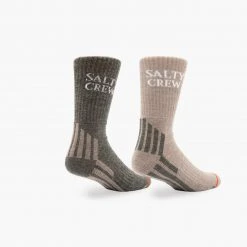 Salty Crew Mens Wooly Performance Wool Socks 2 Pack