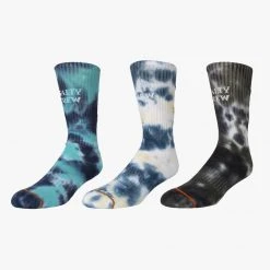 Salty Crew Tailed Assorted Tie Dye Sock 3 Pack
