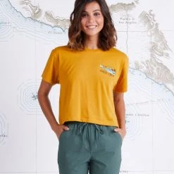 Salty Crew Message Mustard Skimmer Tee Womens