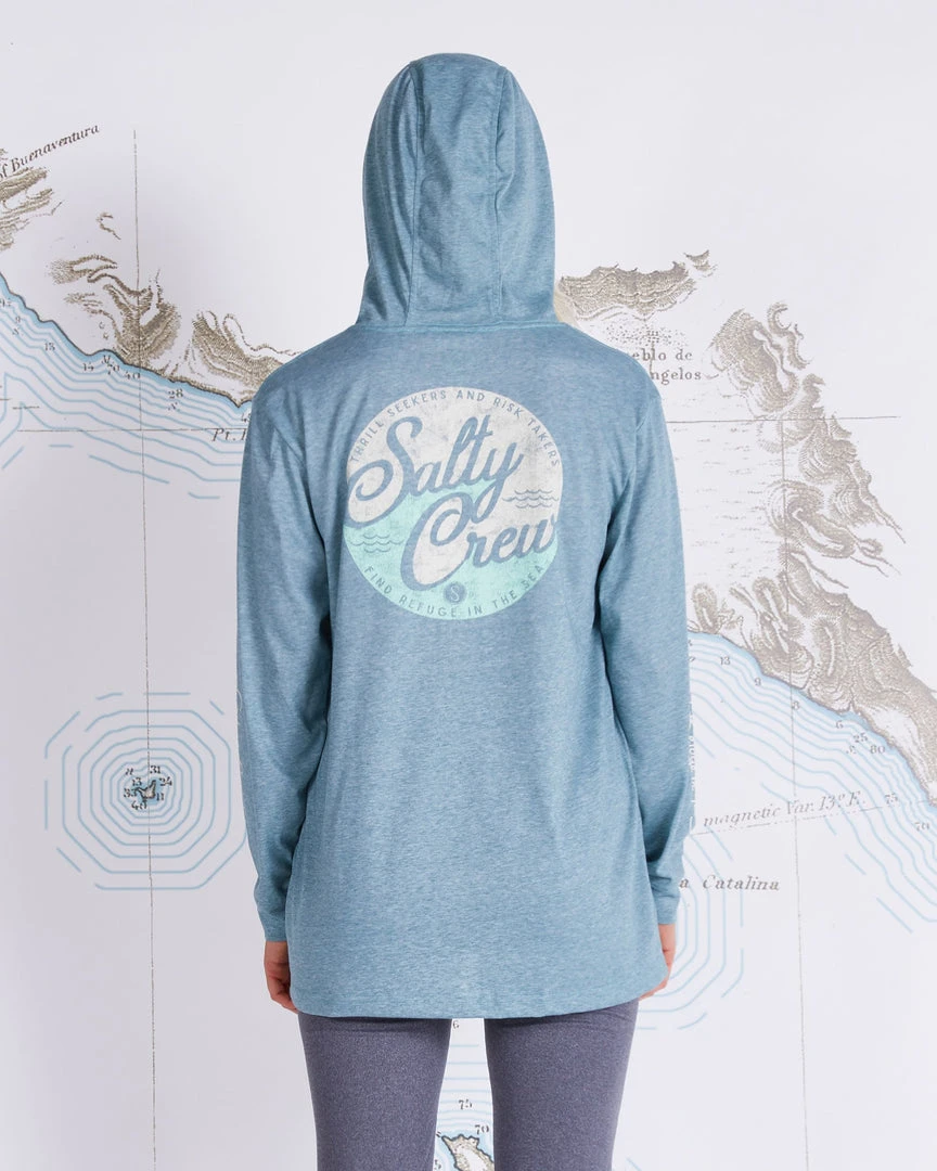 Salty Crew Womens Club Salty Teal Mid Weight Hoody